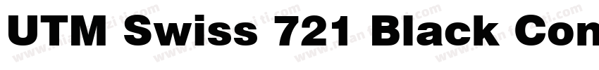 UTM Swiss 721 Black CondensedBebas字体转换
